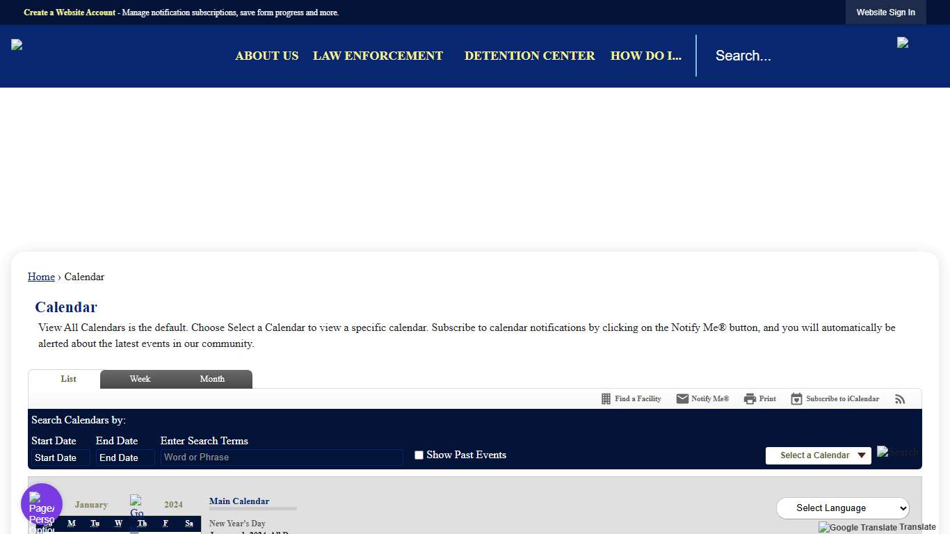 Calendar • Pueblo County Sheriff, CO • CivicEngage